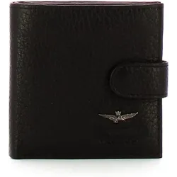Portafoglio piccolo con portamonete a pozzetto Uomo Aeronautica Militare in pelle   "Linea Soft" AM 184