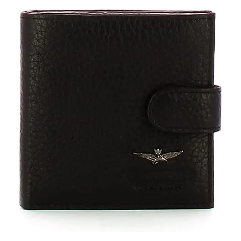 Portafoglio piccolo con portamonete a pozzetto Uomo Aeronautica Militare in pelle   "Linea Soft" AM 184