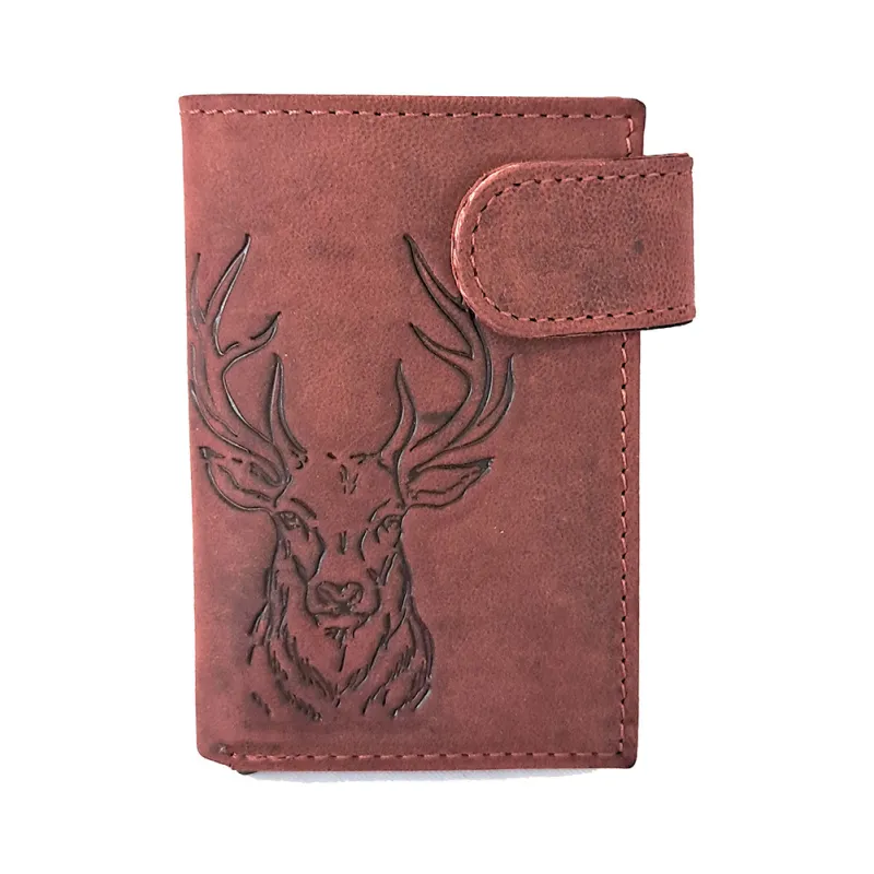 Portafoglio portacarte in pelle marchiata a fuoco  VS IN-1092 Deer