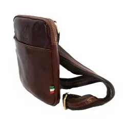 Borsello a tracolla in cuoio Il Borsaro art. 584 Made in Italy