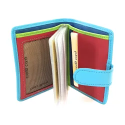 Porta Tessere in pelle multicolore per carte e banconote Il Borsaro ML 8376
