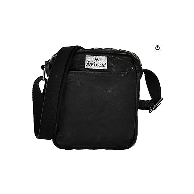 Borsa tracolla uomo in pelle Avirex Mayday MDY06 Black - Acquista online