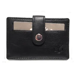 Portacarte Portadocumenti in pelle c/bottone TIMBERLAND Nero TB0RS025