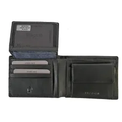Set Portafoglio+Portachiavi in pelle Uomo Biagiotti Nero