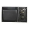 Set Portafoglio+Portachiavi in pelle Uomo Biagiotti Nero