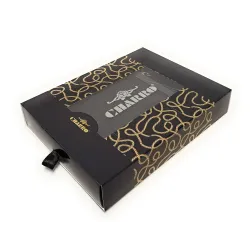 Set Portafoglio+Portachiavi in pelle Uomo Charro Nero