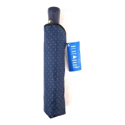Ombrello Blue Drop Pieghevole a Scatto Antivento Puntini Blu 548 44