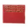 Parure Portacarte +Portachiavi in pelle CHARRO Rosso C/16