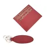 Parure Portacarte +Portachiavi in pelle CHARRO Rosso C/16