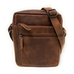 Borsello a tracolla in pelle GREENWOOD Art. 112233 Sandalo