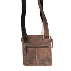 Borsello a tracolla Uomo in pelle Vintage BORGO degli ETRUSCHI Dark Brown B-617