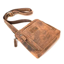 Borsello a tracolla Uomo in pelle Vintage BORGO degli ETRUSCHI Brown B-617